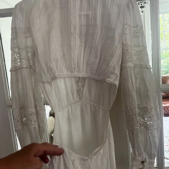 LoveShackFancy Elegant White Backless Dress - Picture 10 of 16